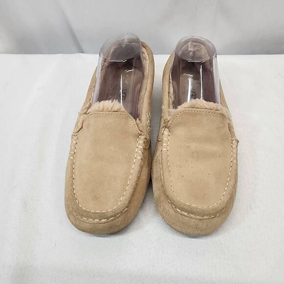 UGG ANSLEY WOMEN SLIPPER SUEDE DRIFTWOOD US 8 Shoes Loafers - Picture 6 of 10